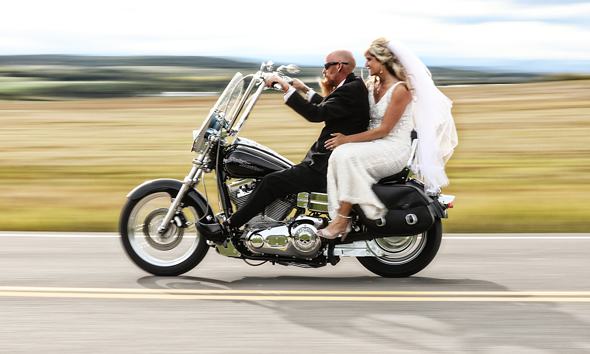 Wedding on a Harley
